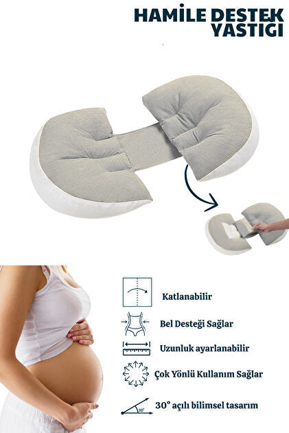 Çok Fonksiyonlu Hamile Destek Yastığı / Hamile Yastığı/ Destekli Hamile Yastığı