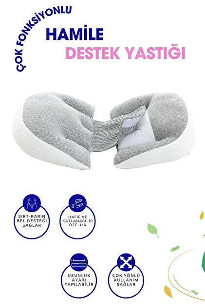 Çok Fonksiyonlu Hamile Destek Yastığı / Hamile Yastığı/ Destekli Hamile Yastığı